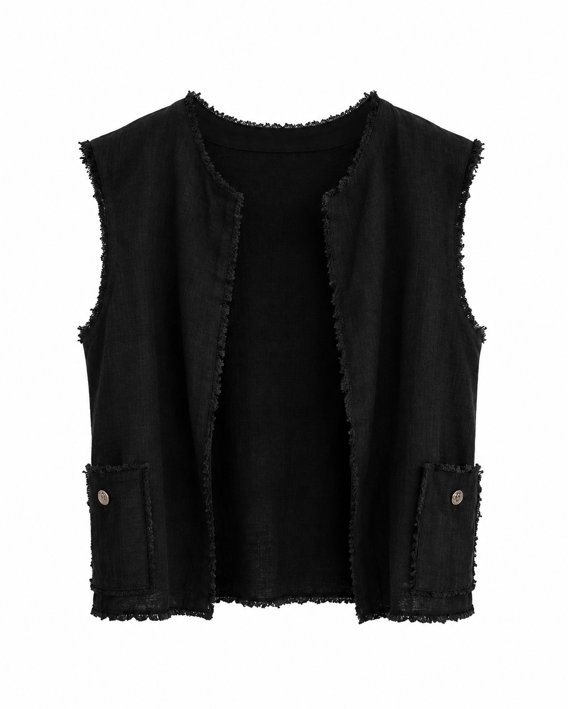 Unisex Linen Vest with Owl Design
