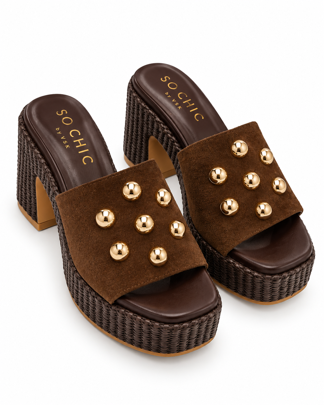 Elois Women's Leather Slides – Brown